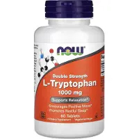 Now L-Tryptophan Double Strength 1000mg - 60 tabl