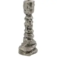 House Doctor Raku kandelaar antiek zilver 20 cm