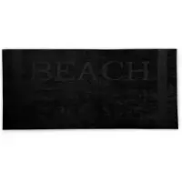 Hausmarke Strandlaken Beach Zwart - 100 x 200 cm