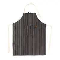 Tiseco Tisco 9507BLACK Schort Sherlock Stripe Zwart - 68 x 65 cm