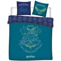Aymax Harry Potter Dekbedovertrek groen/ turquoise – Polyester - 240 x 200 cm
