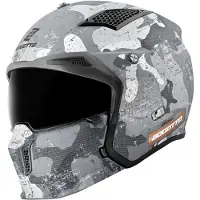 Bogotto Radic Camo 22.06 Mat Wit Motorhelm Maat L
