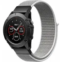 Strap-it Nylon 26mm Quickfit smartwatch bandje - geschikt voor Garmin Fenix 5x (Plus) / 6x (Pro) / 7x / 8 - 51mm / Enduro / Fenix 3 (HR) - zeeschelp