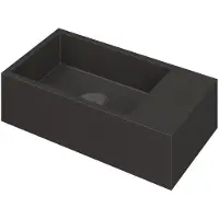 Ink Versus Fontein - 36x18x9cm - wasbak links - 0 kraangaten - Quartz zwart 3404123