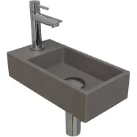 Ink Fonteinset Versus 36x18x9 cm Quartz Beton Met Kraangat Links Chroom