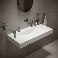 Ideavit Wastafel solidvolo 100x48x11 cm solid surface mat wit
