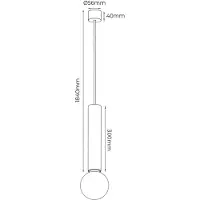 Fantasia 4014630 Pendel Taboo Pendel E27 (excl) Zwart/Geborsteld Goud