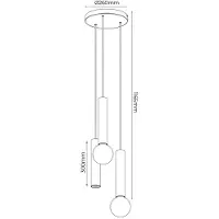 Fantasia 4014642 Pendel Taboo 3L 1xGU10 (excl) 2xE27 (excl) Zwart/Geborsteld Staal