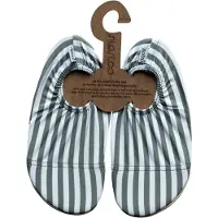 SLIPSTOP kinder schoenen met groene strepen wit maat 21/23