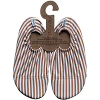 SLIPSTOP Cognac Stripe kinder schoenen wit maat 33/35