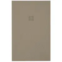 ZEZA Grade Douchevloer - 100x90cm - antislip - antibacterieel - mineraalmarmer - rechthoek - mat cream (creme) 400000000000019576