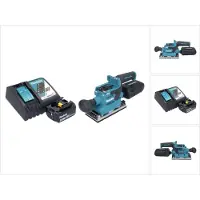 Makita DBO 382 RM1 Akku Schwingschleifer 18 V 93 x 185 mm Brushless + 1x Akku 4,0 Ah + Ladegerät