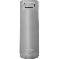 CONTIGO Luxe Autoseal thermosbeker, roestvrijstalen beker-to-go, isoleerfles, lekvrije beker, vaatwasserbestendig, koffiebeker met Easy-Clean-deksel, BPA-vrij, 470 ml | Stainless Steel