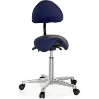 Hjh OFFICE TOP WORK 20 - Werkstoel / werkkruk/ verhoogde bureaustoel Blauw