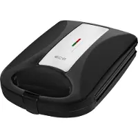Ecg S 4232 Black Tost ijzer XXL voor 8 driehoekige sandwiches tegelijk – Tosti apparaat met anti aanbaklaag - 1200 watt - Zwart