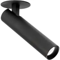 Wever & Ducre WEVER DUCRÉ LED-spot Match 1.0 halfverzonken, zwart, 2.700 K, zwart, Woon-/ Eetkamer, Aluminium, Modern
