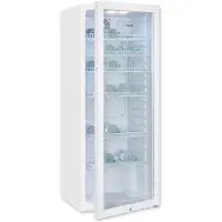 Exquisit koelkast met glazen deur GKS240-GT-160C Wit 237 l, convectie, 6 legplateaus, deurslot, vrijstaand