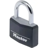 Masterlock 40mm - 21mm hardened steel shackle, 6mm diam. - double locking - 4-pin - 9140EURDBLK