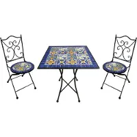 Axi Camilla Mozaïek Bistroset Mediterrane stijl Blauw/geel