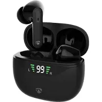 Nedis Volledig Draadloze Oordopjes | ANC (Active Noise Cancelling) | Bluetooth | Maximale batterijduur: 30 uur | Aanraakbediening | Charging case | Draadloze oplaadcase | Zwart - HPBT2450BK