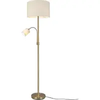 TRIO Vloerlamp Hotel messingfarbig