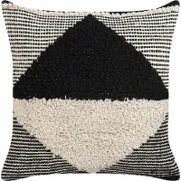 Beliani Decoratieve kussens, Bilianis Lumarkas Belniana dekoratyvinė 50 x 50 cm gelsvai juoda CHORO dekoratyvinė pagalvėlė! (50 x 50 cm)
