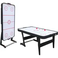 Cougar Icing XL Airhockeytafel 6ft opklapbaar | Airhockey tafel incl accessoires (pucks & pushers) | Speeltafel voor kinderen en volwassenen