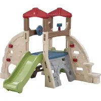 Step2 Alpine Ridge Speeltoestel voor kinderen | Klimtoestel met Glijbaan van plastic / kunststof | Klim Speelgoed voor tuin / buiten