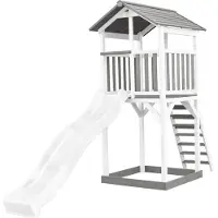 Axi Beach Tower Speeltoren Grijs/wit - Witte Glijbaan