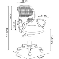 Molecule Bureaustoel Hippa Mesh Zwart