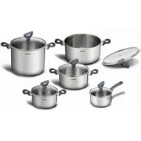 Tefal Daily Cook pannenset 10-delig, RVS, Inductie