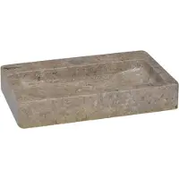 vidaXL - Wastafel - wandgemonteerd - 38x24x6,5 - cm - marmer - grijs