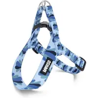 Morsö mini tuig voor hond verstelbaar gerecycled splash blauw 24-32x1,5 cm