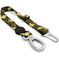 Morsø honden autogordel gerecycled full metal dog bruin 40-65x1,5 cm tot 4 kg