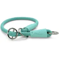 Morsö half slip halsband voor hond regular rope gerecycled aquamarine blauw 45x1 cm