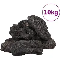 vidaXL Lavastenen 10 kg 10-30 cm zwart