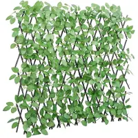 vidaXL Kunstplant klimop op latwerk uittrekbaar 180x65 cm groen