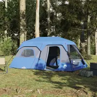 vidaXL Tent 9-persoons 441x288x217 cm blauw