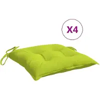 vidaXL Stoelkussens 4 st 40x40x7 cm oxford stof heldergroen