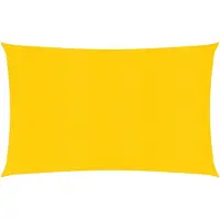 vidaXL Zonnezeil 160 g/m² rechthoekig 5x7 m HDPE geel