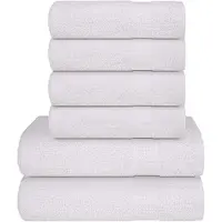 vidaXL 6-delige Handdoekenset FROGN 360 g/m² wit