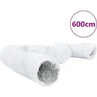 vidaXL Ventilatieslang Ø10 cm 6 m aluminium en PVC