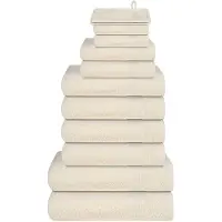 vidaXL 12-delige Handdoekenset FROGN 360 g/m² crème