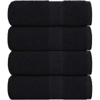 vidaXL Washandjes FROGN 4 st 30x30 cm 360 g/m² zwart