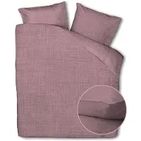 Zohome Dekbedovertrek Lino Katoen - Wine Red 240 x 200/220 cm