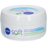 Nivea Soft Bodycrème - Crème voor Lichaam en Gezicht - Hydraterende Gezichtscrème - Voordeelverpakking - 3 x 300 ml