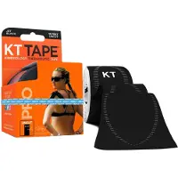 KT Tape Pro, Synthetic Kinesiology Tape, 16 Uncut Roll, Jet Black