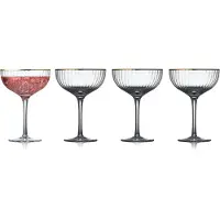 Lyngby Glas Cocktailglas Glas Palermo Gold 315 ml (4-delig)