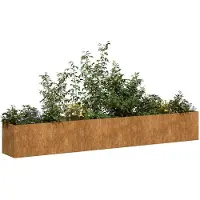 vidaXL Plantenbak roestig 280x40x40 cm weervast staal