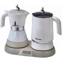 Ariete Percolator en Melkopschuimer - Italiaans koffiezetapparaat & Melkopschuimer - 20cl - 500W - Wit